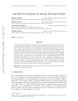 Gap Safe screening rules for sparsity enforcing penalties