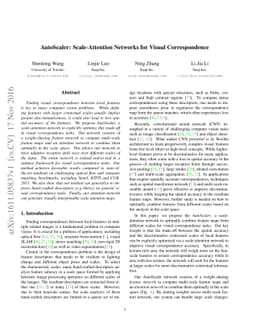 AutoScaler: Scale-Attention Networks for Visual Correspondence