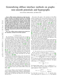 Generalizing diffuse interface methods on graphs: non-smooth potentials
  and hypergraphs
