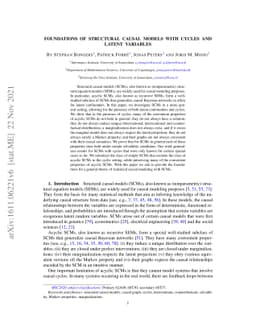 Foundations of Structural Causal Models with Cycles and Latent Variables