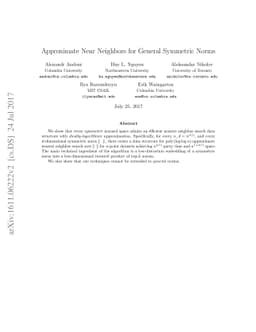 Approximate Near Neighbors for General Symmetric Norms