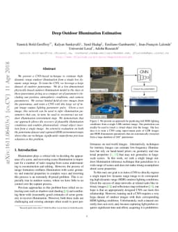 Deep Outdoor Illumination Estimation