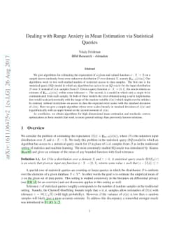 Dealing with Range Anxiety in Mean Estimation via Statistical Queries