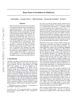 Deep Tensor Convolution on Multicores