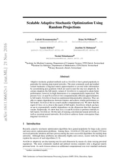 Scalable Adaptive Stochastic Optimization Using Random Projections