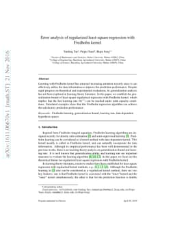 Error analysis of regularized least-square regression with Fredholm
  kernel