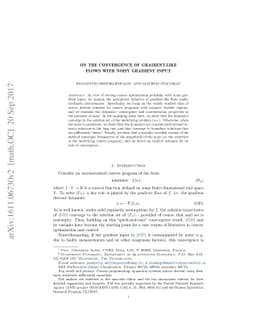 On the convergence of gradient-like flows with noisy gradient input