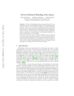 Service-Oriented Sharding with Aspen
