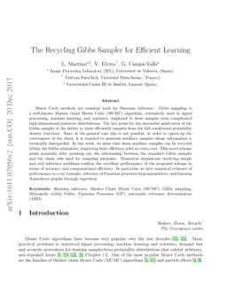The Recycling Gibbs Sampler for Efficient Learning