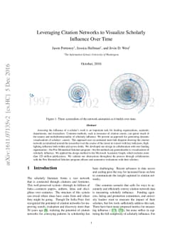 Leveraging Citation Networks to Visualize Scholarly Influence Over Time