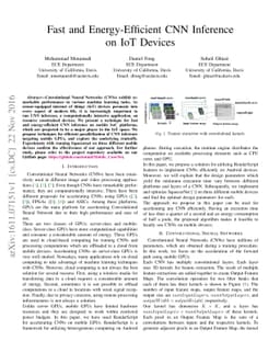 Fast and Energy-Efficient CNN Inference on IoT Devices