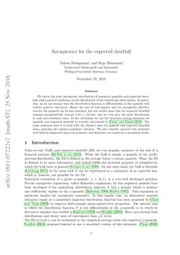 Asymptotics for the expected shortfall