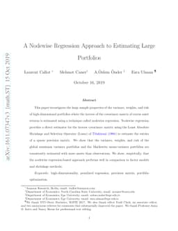 A Nodewise Regression Approach to Estimating Large Portfolios