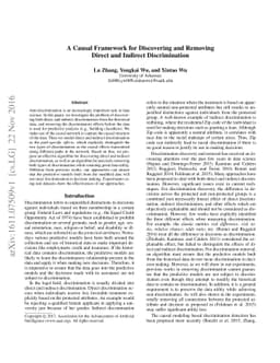 A causal framework for discovering and removing direct and indirect
  discrimination
