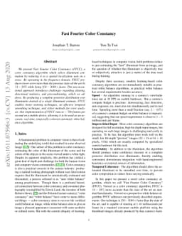 Fast Fourier Color Constancy