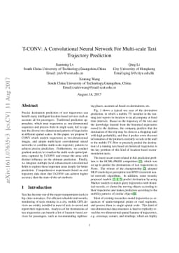 T-CONV: A Convolutional Neural Network For Multi-scale Taxi Trajectory
  Prediction