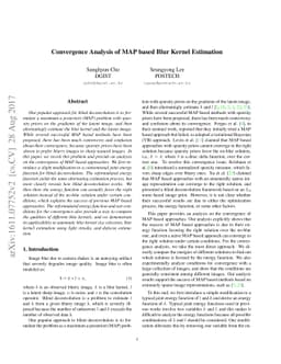 Convergence Analysis of MAP based Blur Kernel Estimation