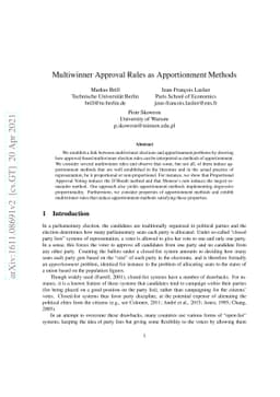 Multiwinner Approval Rules as Apportionment Methods