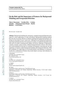 On the Role and the Importance of Features for Background Modeling and
  Foreground Detection