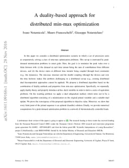 A duality-based approach for distributed min-max optimization