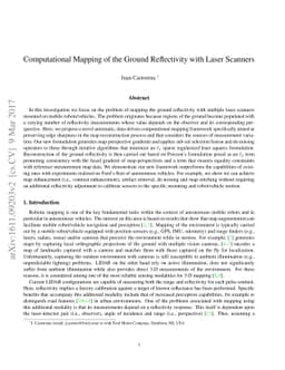 Computational Mapping of the Ground Reflectivity with Laser Scanners
