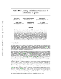 AutoMOS: Learning a non-intrusive assessor of naturalness-of-speech