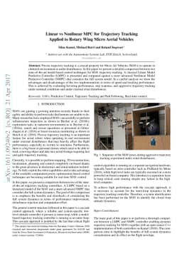 Linear vs Nonlinear MPC for Trajectory Tracking Applied to Rotary Wing
  Micro Aerial Vehicles