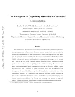 The Emergence of Organizing Structure in Conceptual Representation