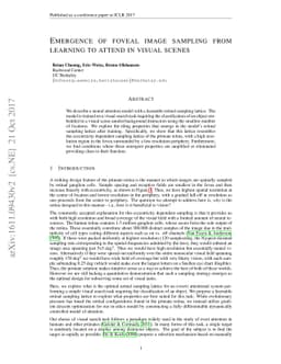 Emergence of foveal image sampling from learning to attend in visual
  scenes