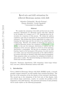 Level sets and drift estimation for reflected Brownian motion with drift