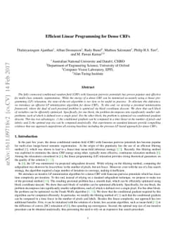 Efficient Linear Programming for Dense CRFs