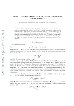 Optimal adaptive estimation of linear functionals under sparsity