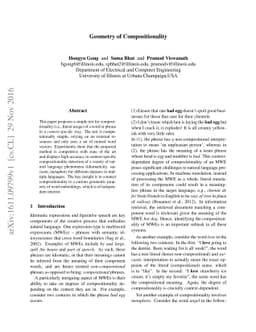 Geometry of Compositionality