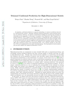 Trimmed Conformal Prediction for High-Dimensional Models