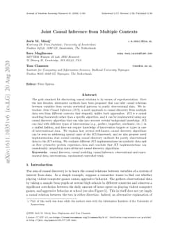 Joint Causal Inference from Multiple Contexts