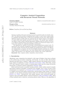 Computer Assisted Composition with Recurrent Neural Networks