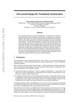 Adversarial Images for Variational Autoencoders