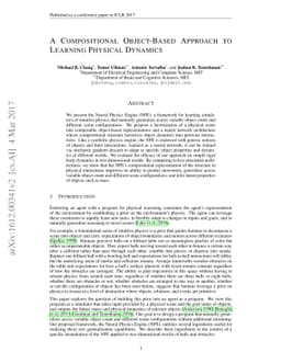 A Compositional Object-Based Approach to Learning Physical Dynamics