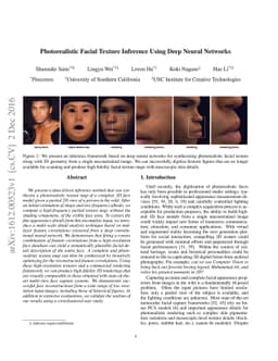 Photorealistic Facial Texture Inference Using Deep Neural Networks