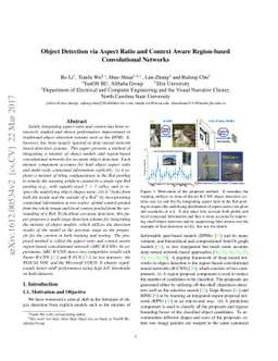 Object Detection via Aspect Ratio and Context Aware Region-based
  Convolutional Networks
