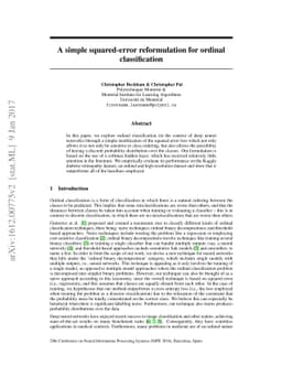 A simple squared-error reformulation for ordinal classification