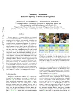 Commonly Uncommon: Semantic Sparsity in Situation Recognition