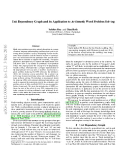 Unit Dependency Graph and its Application to Arithmetic Word Problem
  Solving