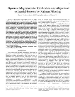 Dynamic Magnetometer Calibration and Alignment to Inertial Sensors by
  Kalman Filtering