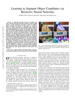 Learning to Segment Object Candidates via Recursive Neural Networks