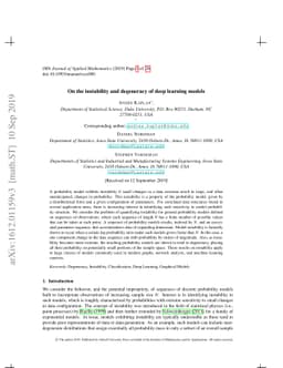 On the instability and degeneracy of deep learning models