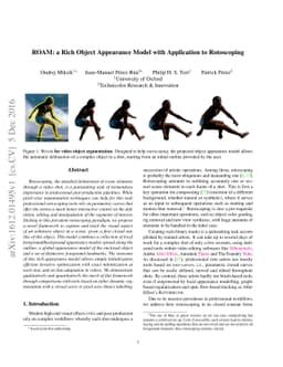 ROAM: a Rich Object Appearance Model with Application to Rotoscoping