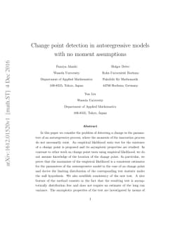 Change point detection in autoregressive models with no moment
  assumptions