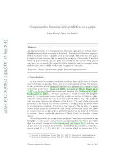 Nonparametric Bayesian label prediction on a graph