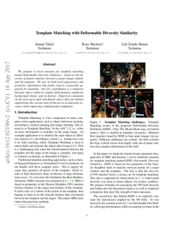Template Matching with Deformable Diversity Similarity